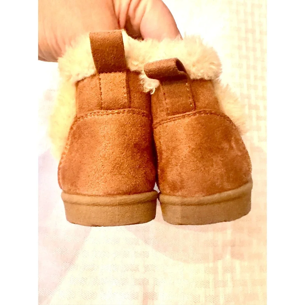 Wonder Nation Toddler Faux Shearling Boots Chestnut Brown Size 6